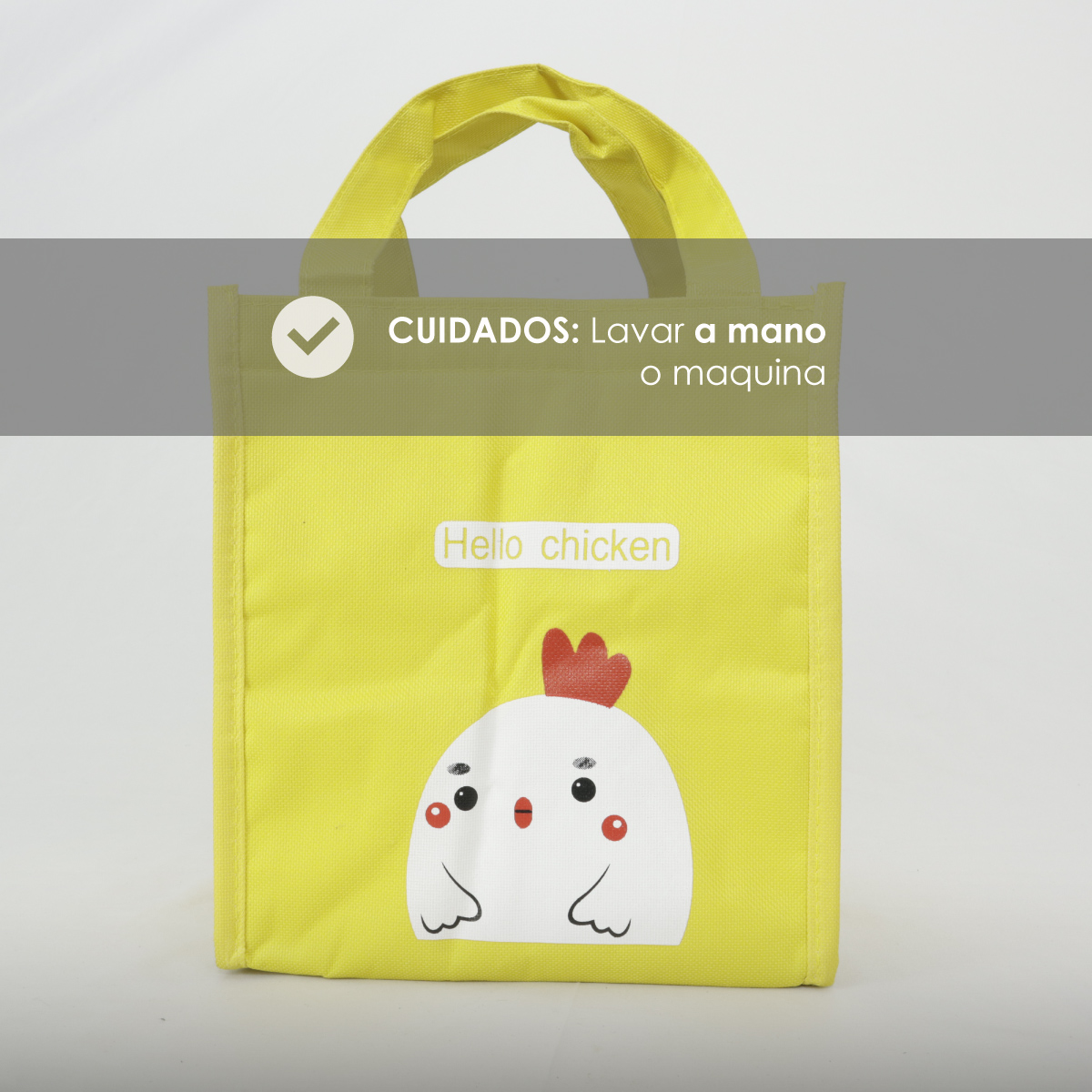 Bolsa De Almuerzo, Lonchera Térmica De Tela Oxford Portátil (Amarillo pollito)