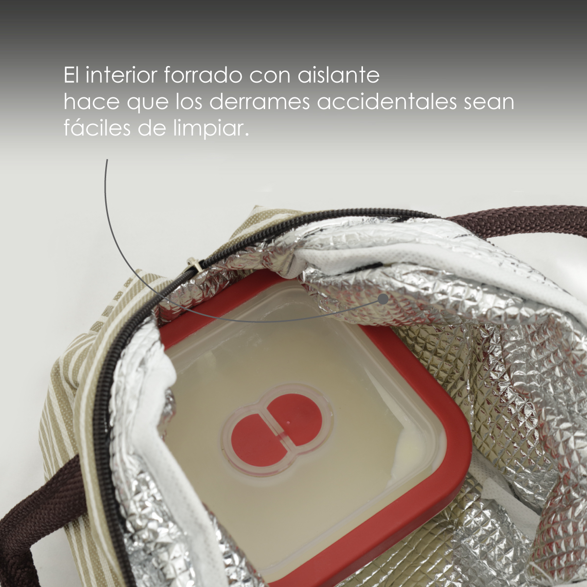 Bolsa térmica de comida tipo lonchera bolsa de almuerzo portátil gran capacidad