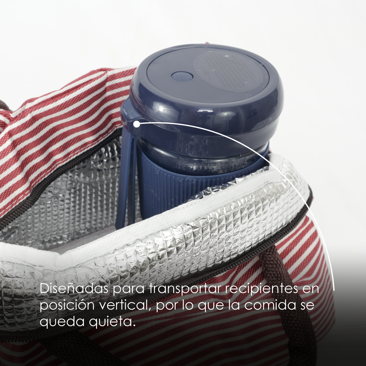 Bolsa térmica de comida tipo lonchera bolsa de almuerzo portátil gran capacidad