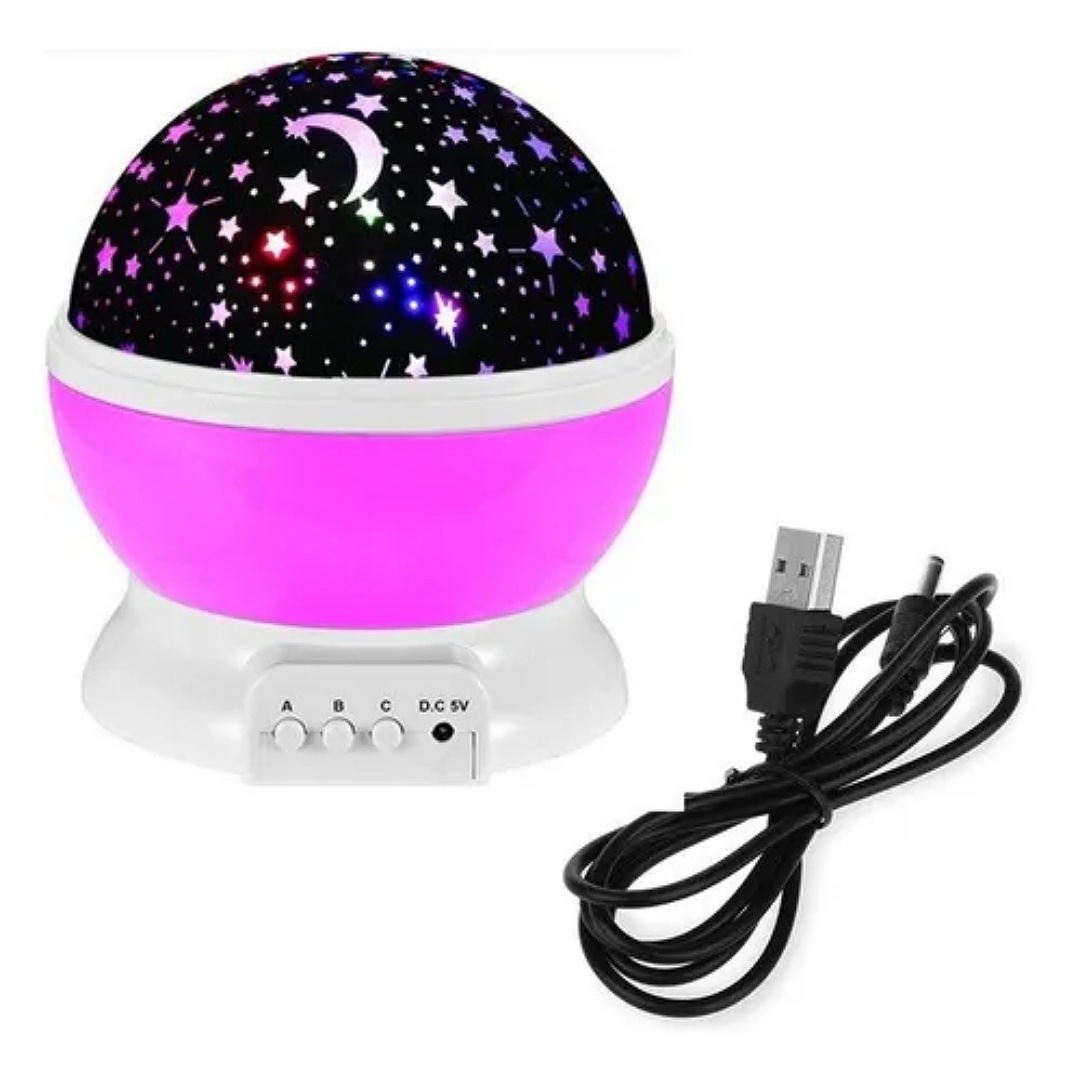 Lámpara nocturna de fantasía proyector de carga cable USB 3 Modelo noche de  luna y estrella, lámpara LED para desarmar niños regalo de Navidad en el