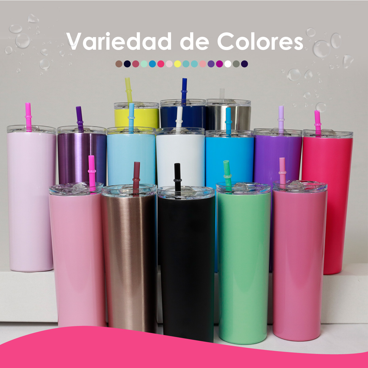 2 Termos vaso para bebidas de 20oz  acero inoxidable de doble pared