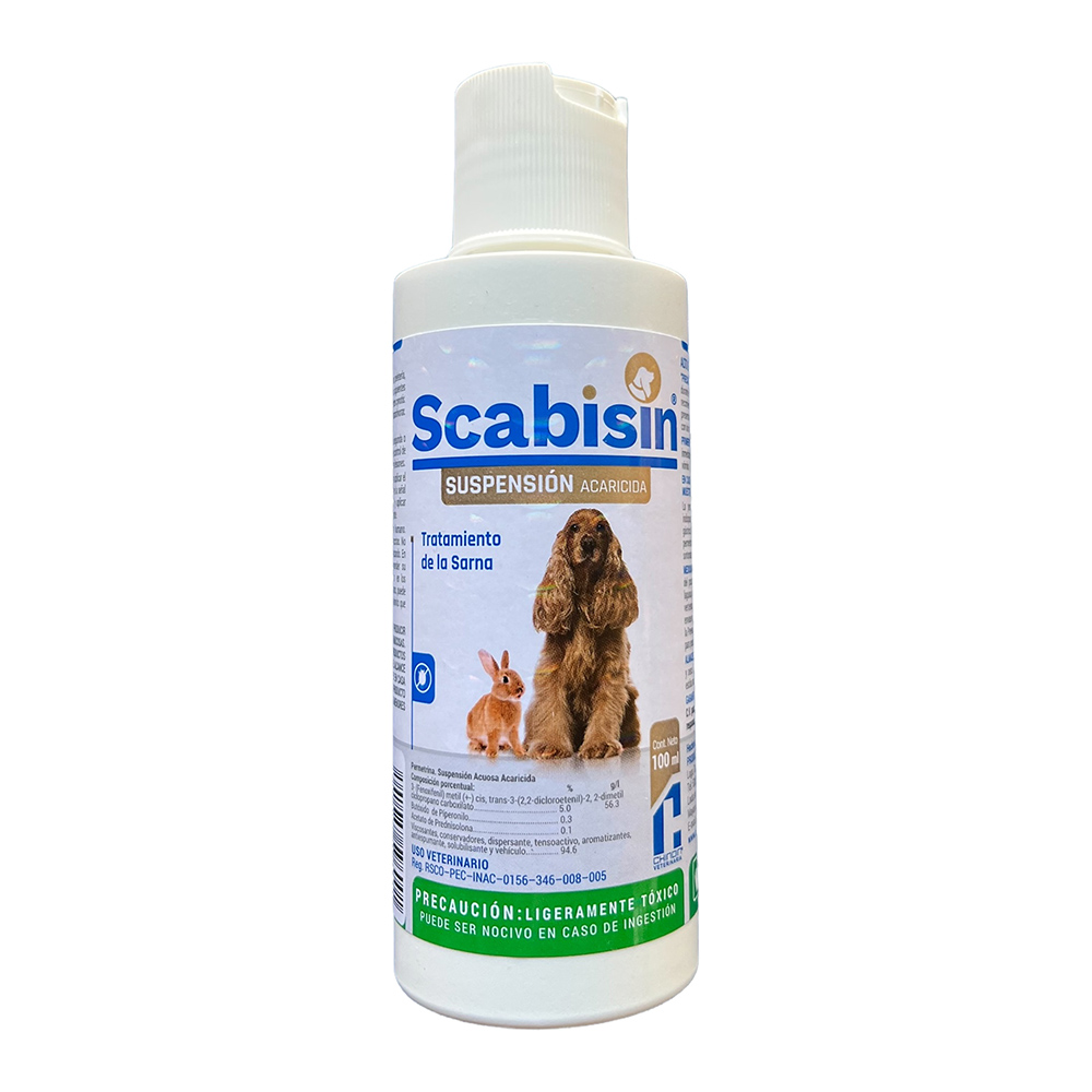 Scabisin suspension 100 ml Chinoin - Acción antinflamatoria y ectoparasiticida