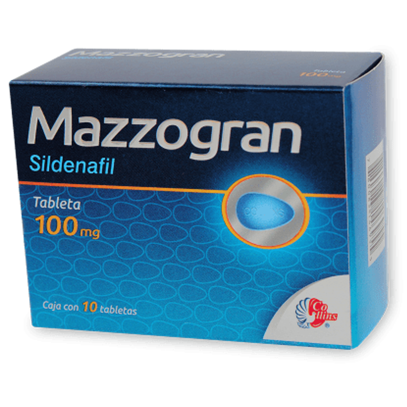 Sildenafil, Mazzogran, 100mg, 10 Tabletas (Generico del Viagra)