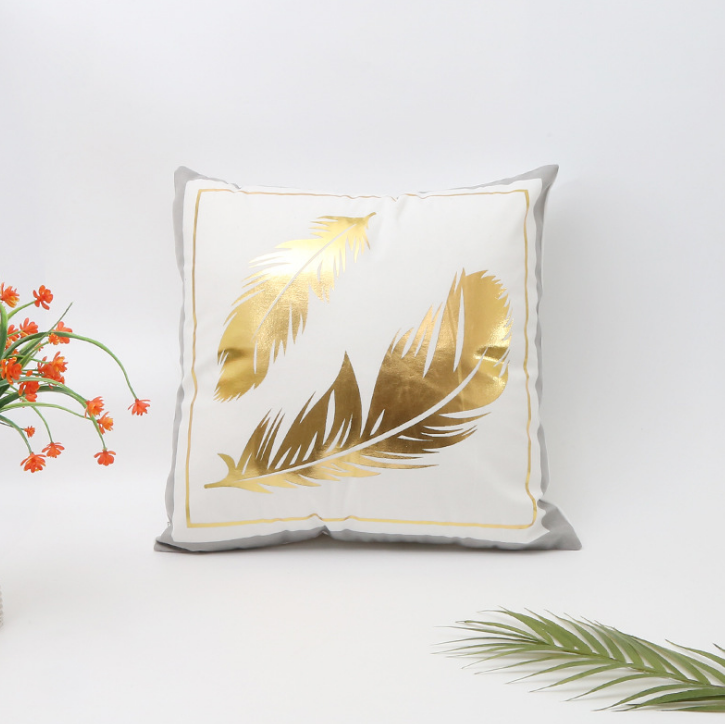 Funda Para Cojin Decorativo Minimalista Terciopelo Velvet Plumas