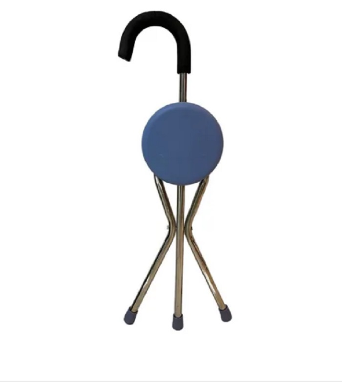 Bastón Con Asiento Plegable De 3 Apoyos