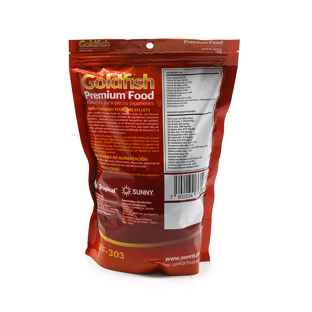 Alimento para peces gold fish 300gr