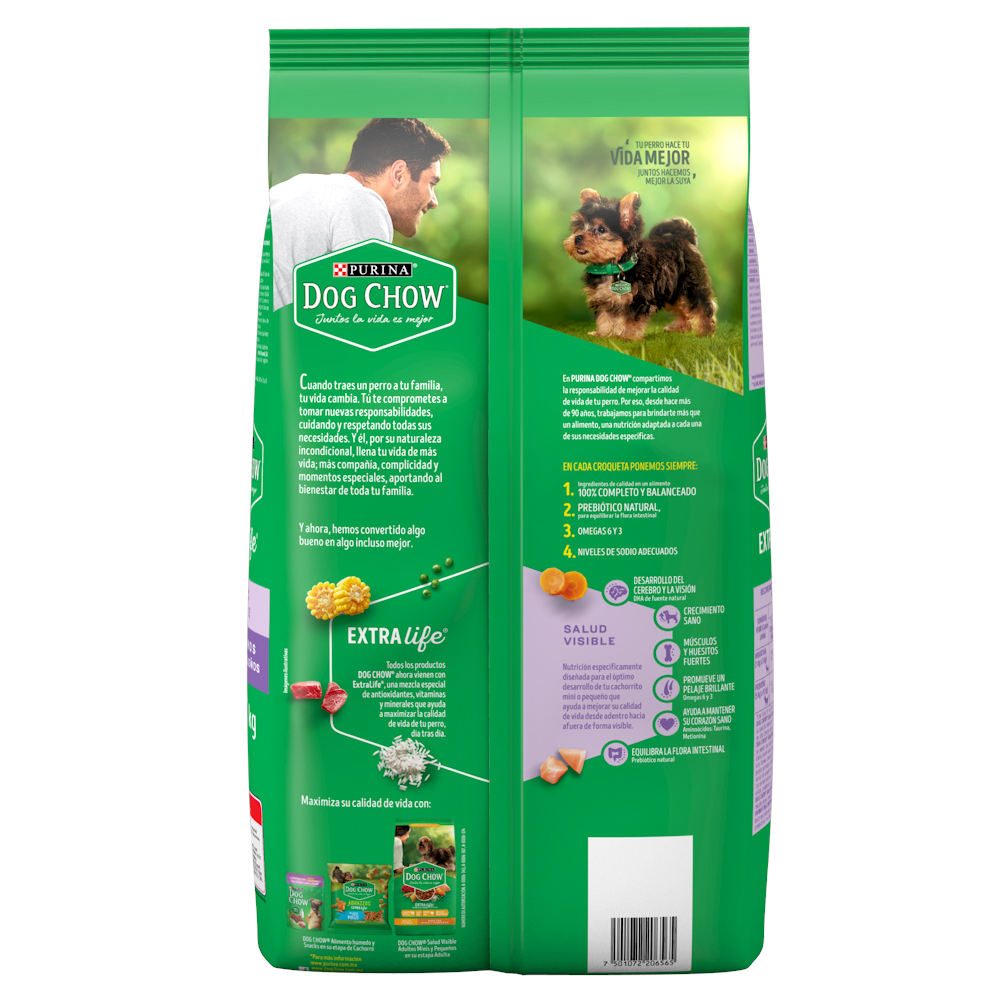 Dog Chow Alimento seco cachorros minis y pequeños, bulto de 4kg