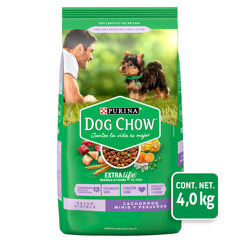 Dog Chow Alimento seco cachorros minis y pequeños, bulto de 4kg