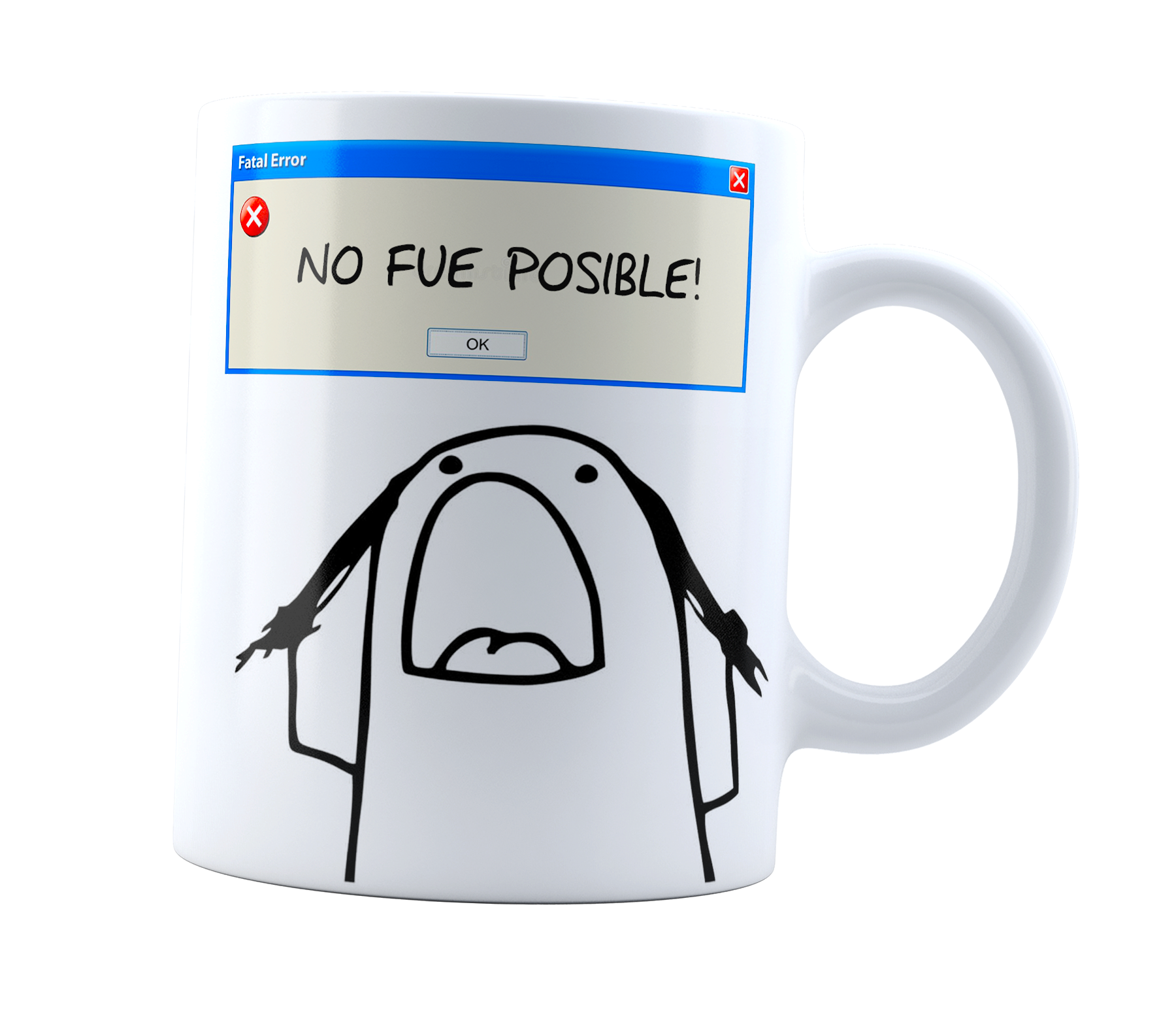Taza Flork Cargando Paciencia | Frase Meme divertida