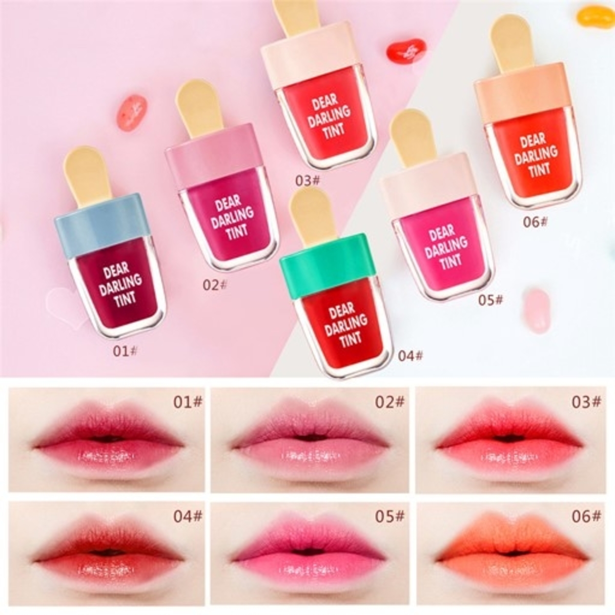 Lip gloss Lipstick labial Tinta para labios / Dear dalring forma de paleta