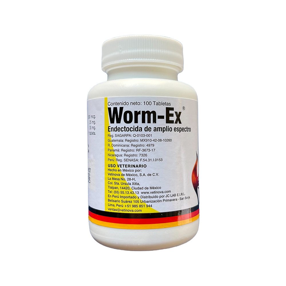 Worm Ex 100 Tabs. Vetinova