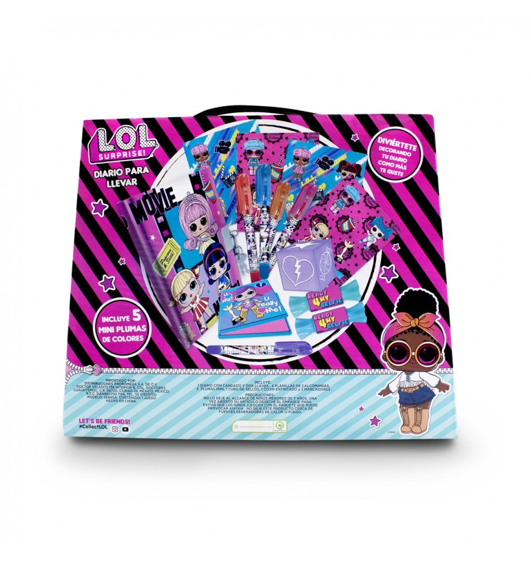 Diario secreto de Lol Surprise con candado para niñas libreta para dibujar 