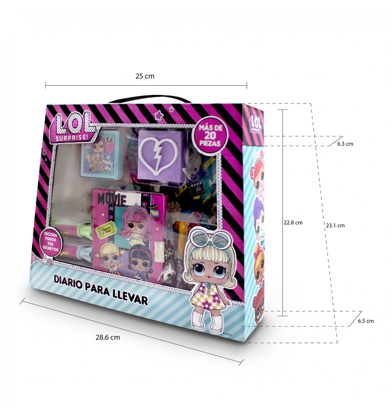 Diario secreto de Lol Surprise con candado para niñas libreta para dibujar 