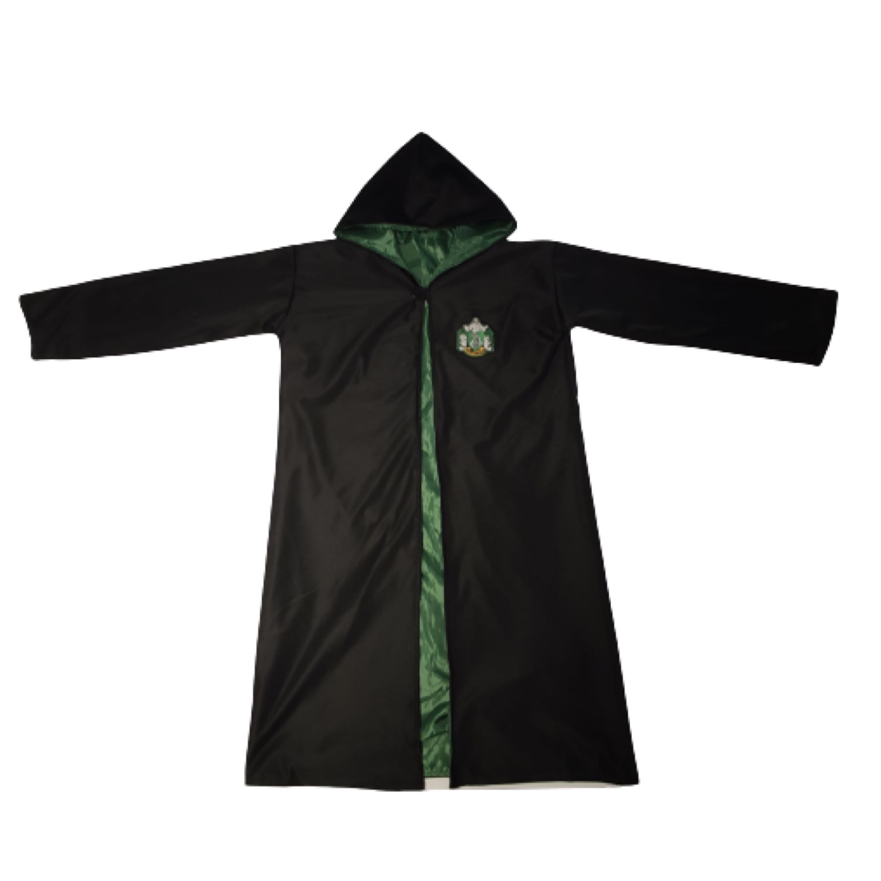 Cosplay Harry Potter Disfraz Combo Slytherin Adultos Capa Bata Abrigo Gabardina Unitalla y Varita Resina Maestro Severus Snape