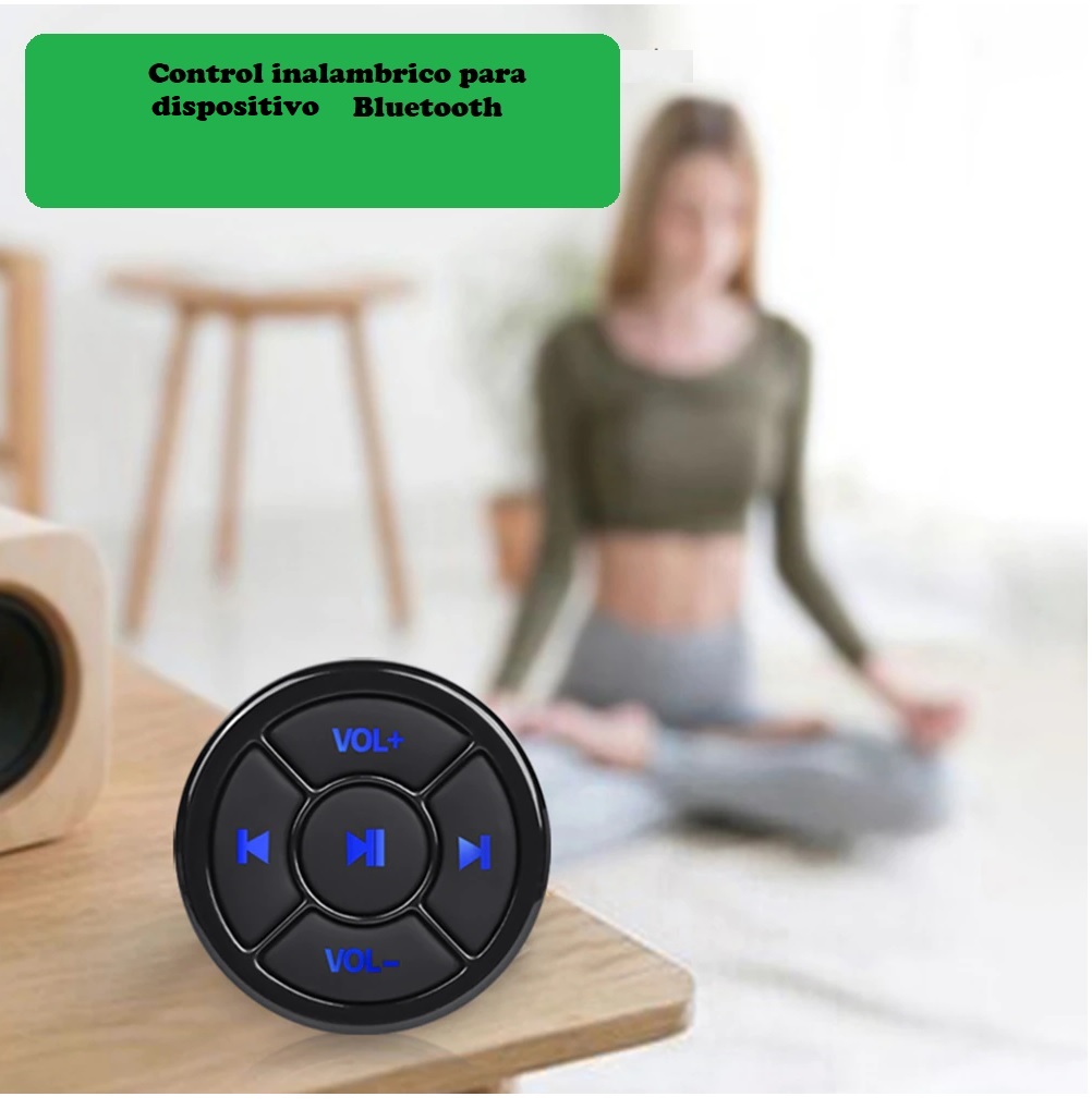 Mando control distancia inalámbrico Bluetooth teléfono inteligente coche luz led música Android IOS