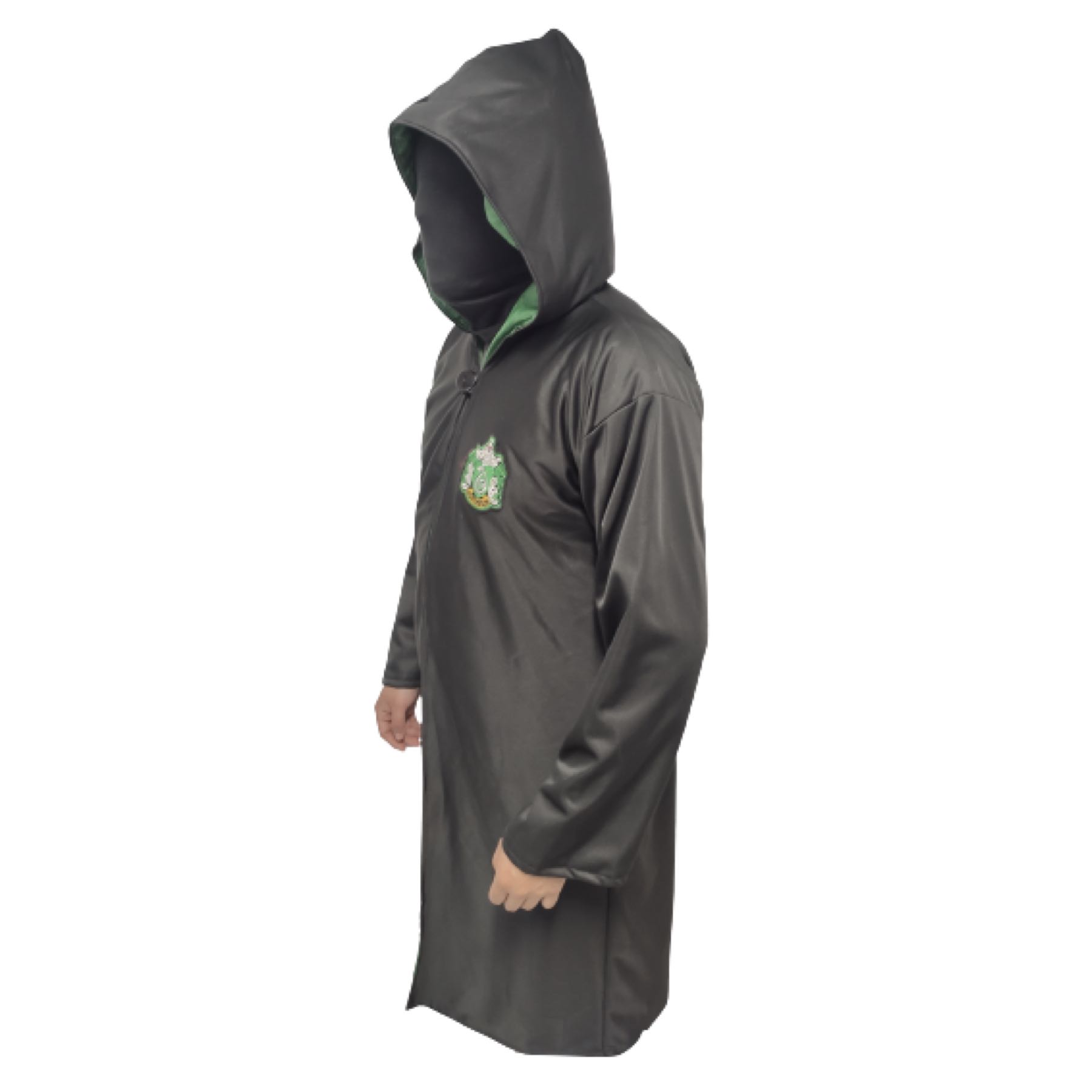 Cosplay Harry Potter Disfraz Combo Slytherin Adulto Capa Bata Abrigo Gabardina Unitalla y Varita Resina Tom Ryddle Lord Voldemort