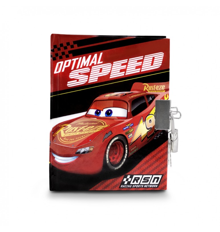 Mini libreta diario para niños Cars Pixar Disney con plumones