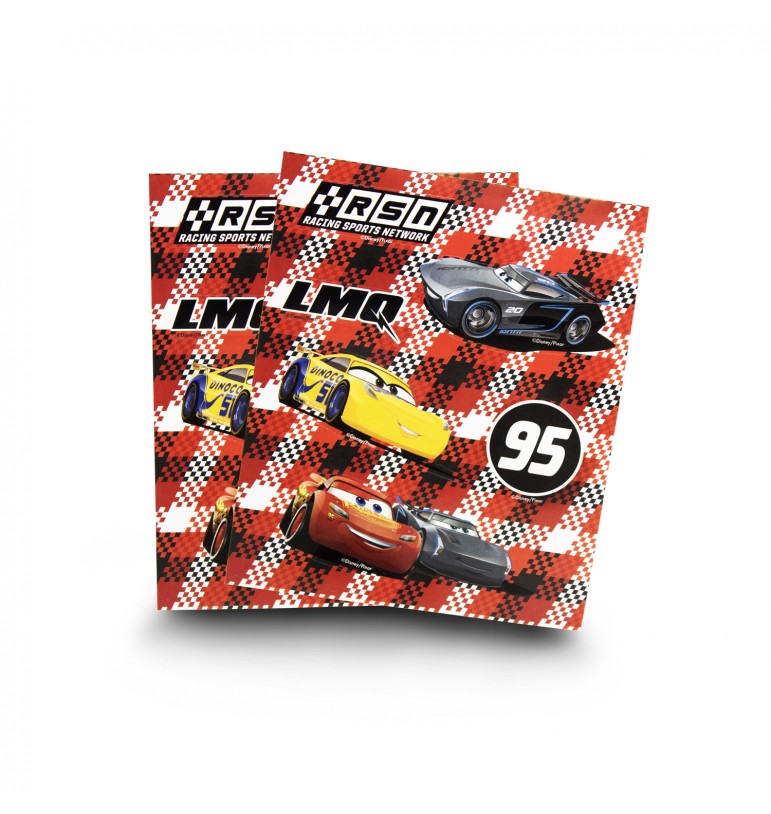 Mini libreta diario para niños Cars Pixar Disney con plumones