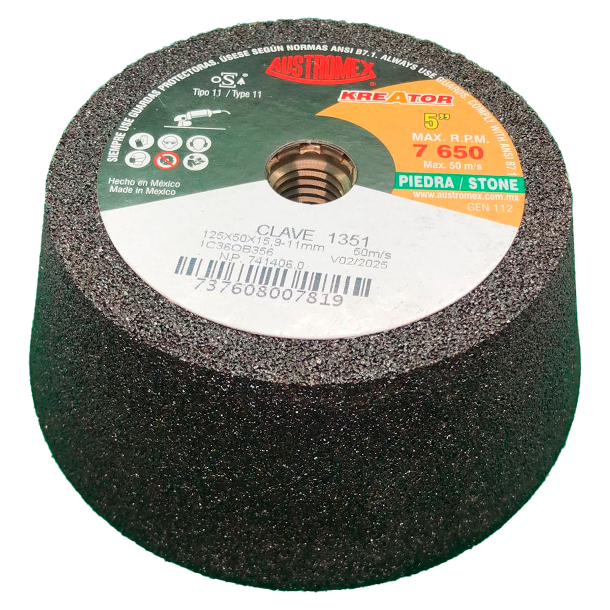 Copa Desbaste Piedra G36 5 X 5/8 Austromex Aus-1351