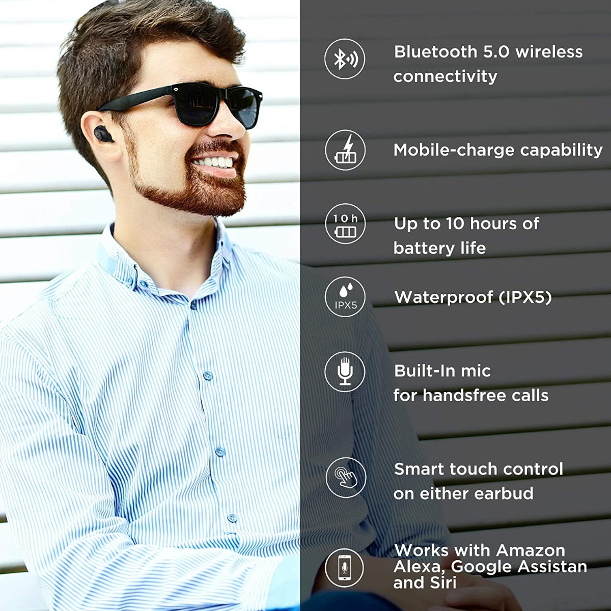 Audifonos Motorola Moto Buds Charge True Wireless IPX5 Negro