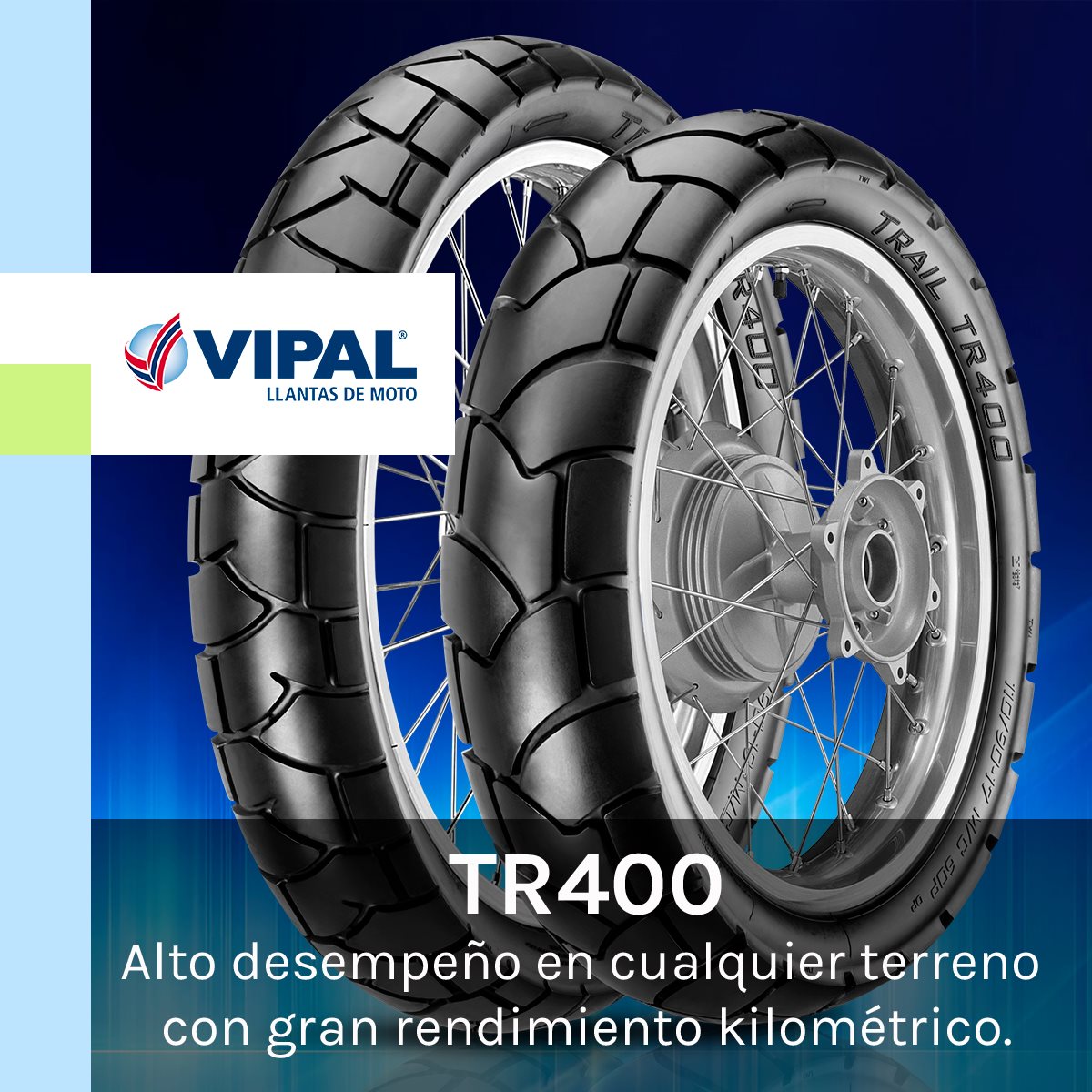 Kit Llantas 120/80-18 Y 90/90-21 Vipal Moto Premium Tr400