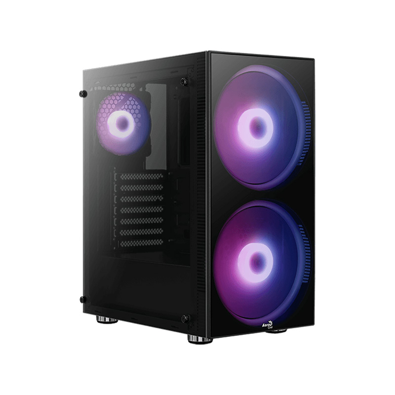 Gabinete Aerocool Python Negro Argb Atx Cristal Templado Sin Fuente
