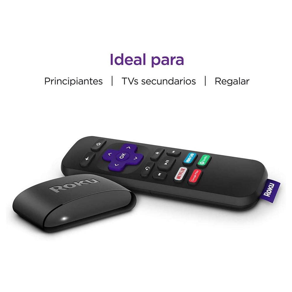 ROKU Express Dispositivo de Streaming HD con Cable HDMI de Alta Velocidad y Control Remoto Simple