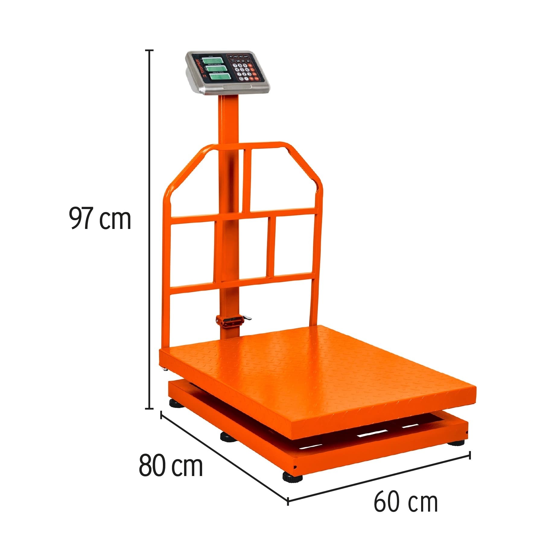 Báscula capacidad 500 kg plegable de plataforma, Truper Código: 15733 Clave: BAS-500PLA