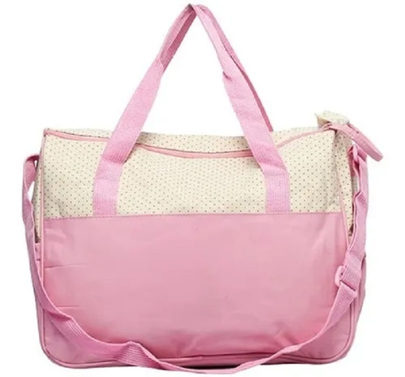 Set 5 Bolsas Panaleras Cambiador Bebe Rosa
