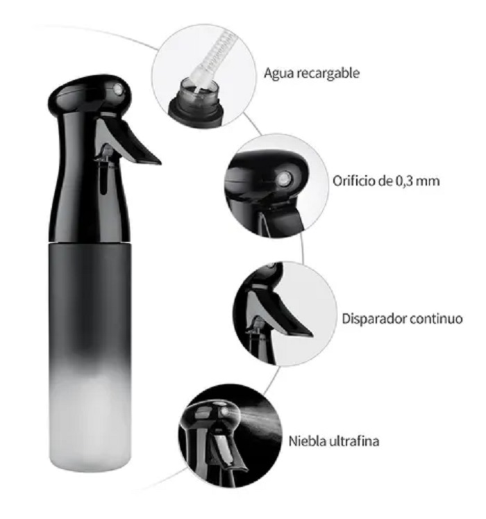 Botella Spray Atomizador De Alta Presión Para Peluquería