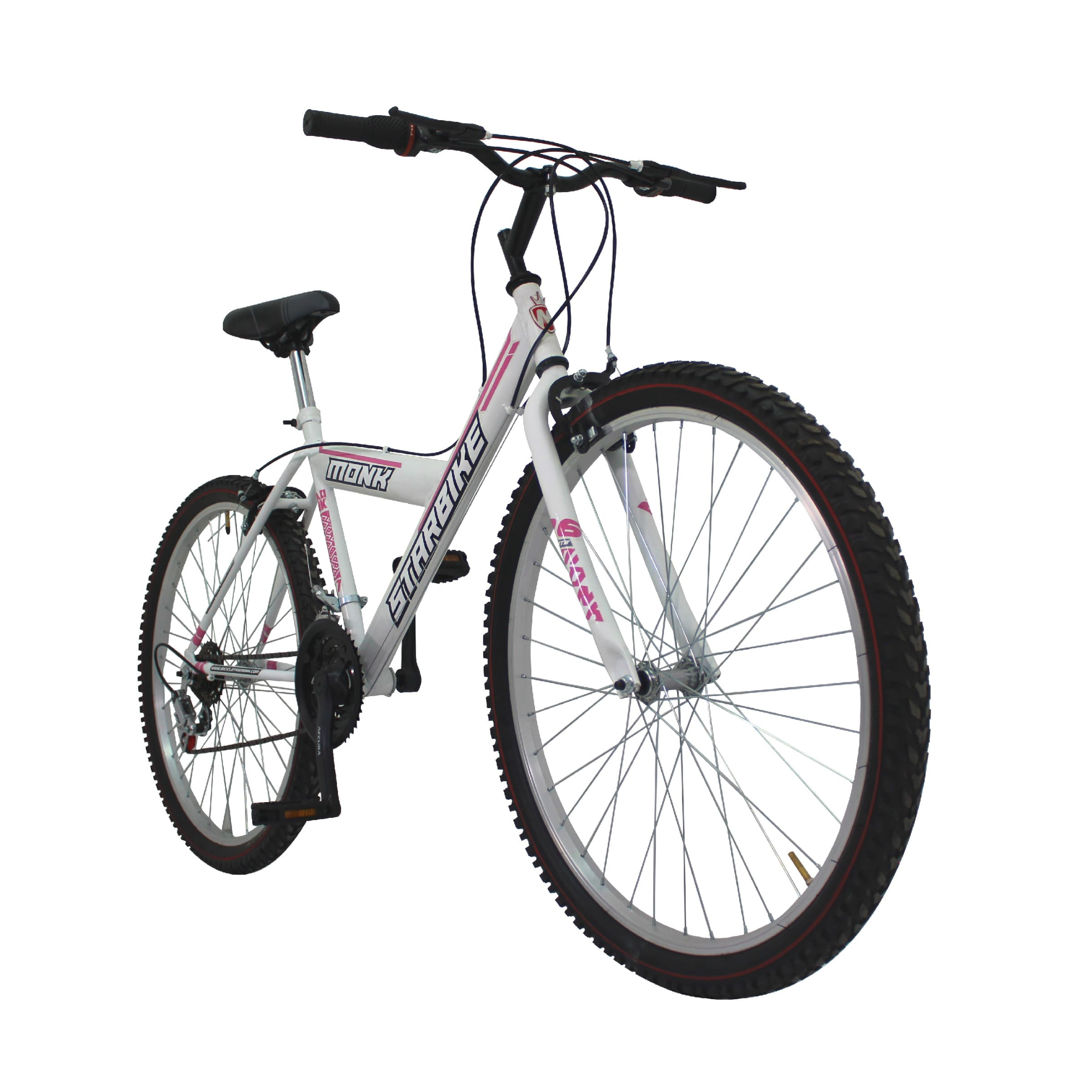 Bicicleta Montaña Rodada 26 18 Velocidades Monk StarBike 2.1 Blanco Rosa