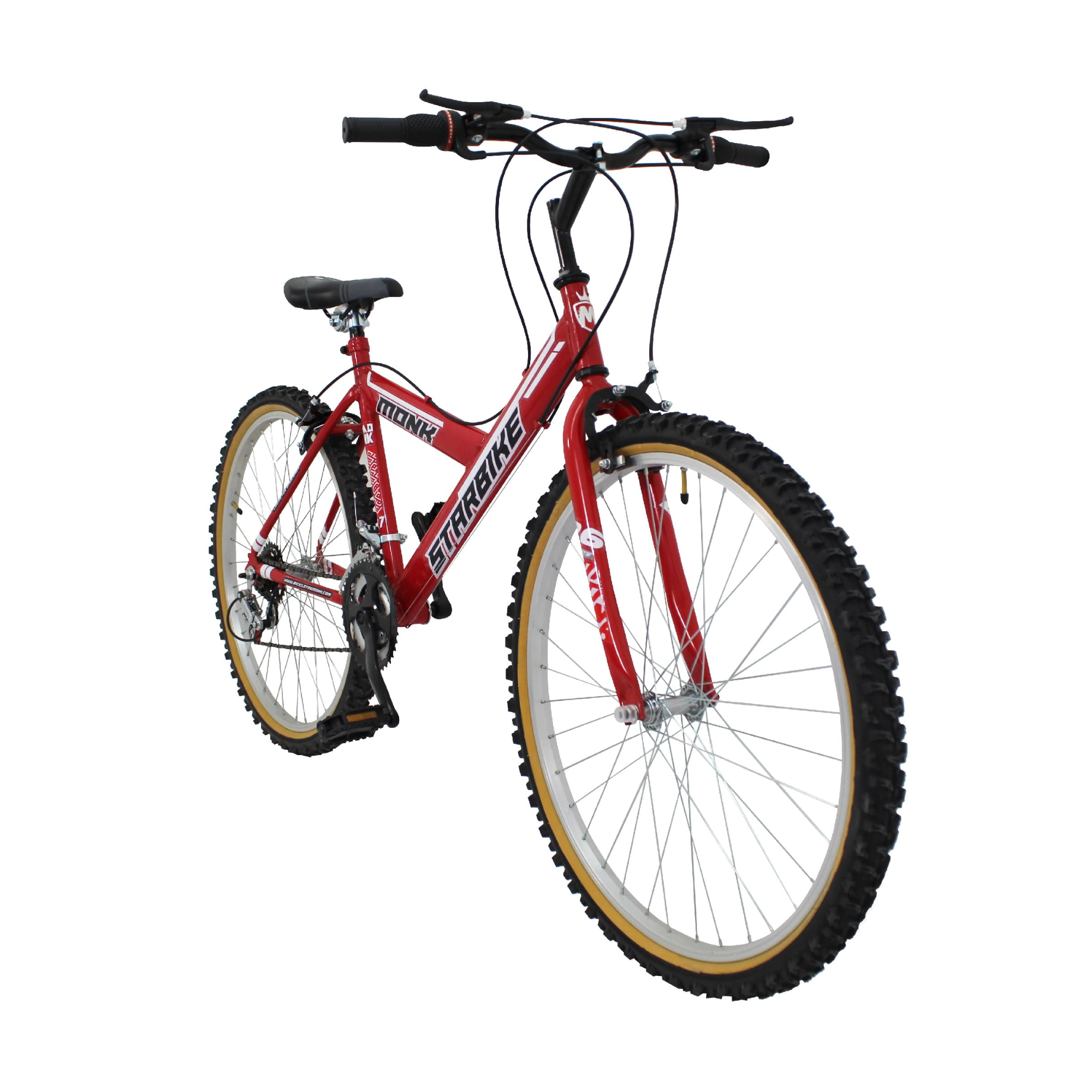 Bicicleta Montaña Rodada 26 18 Velocidades Monk StarBike 2.1 Rojo Blanco