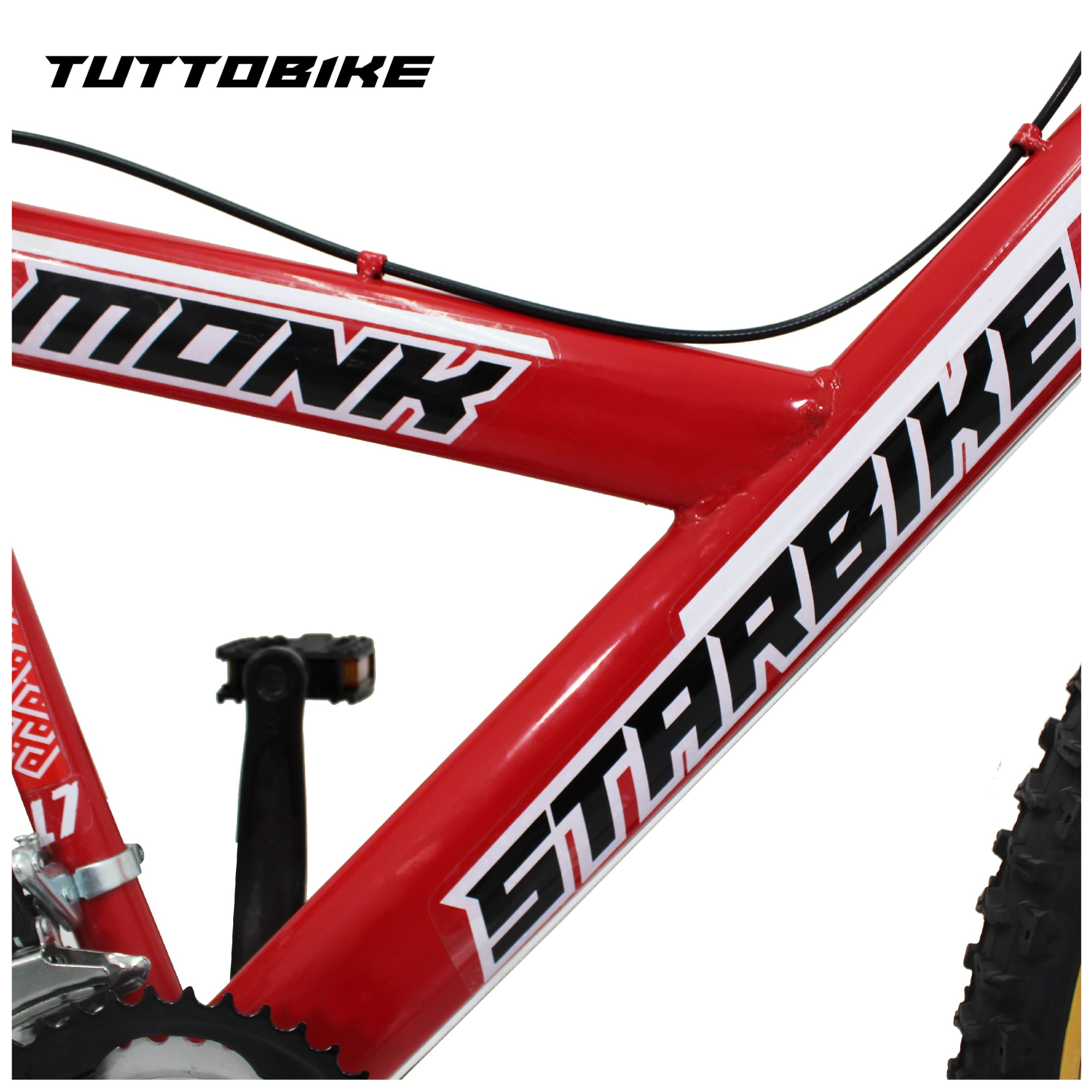 Bicicleta Montaña Rodada 26 18 Velocidades Monk StarBike 2.1 Rojo Blanco