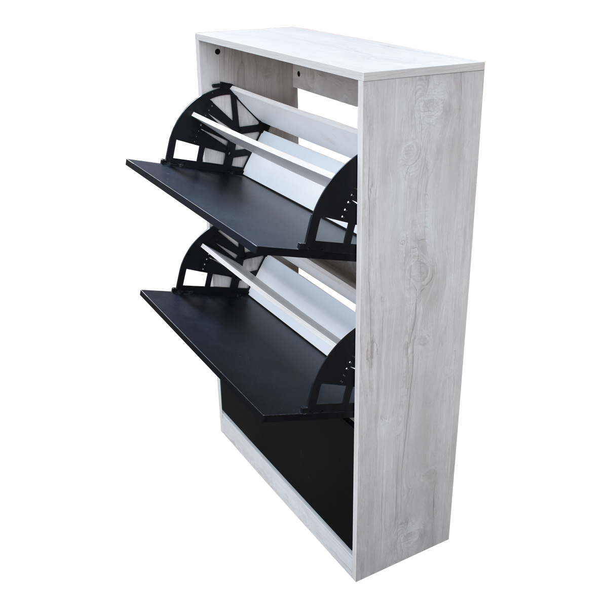 Organizador De Zapatos Hogare, Mueble Zapatero Madera, Venecia  Resistente y Practico Blanco Negro