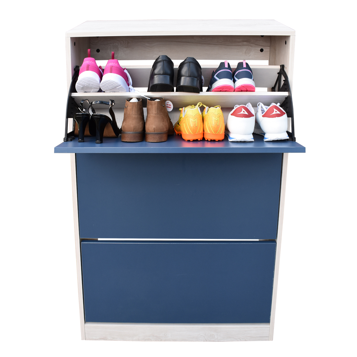 Organizador De Zapatos Hogare, Mueble Zapatero Madera, Venecia  Minimalista y Resistente Blanco Azul