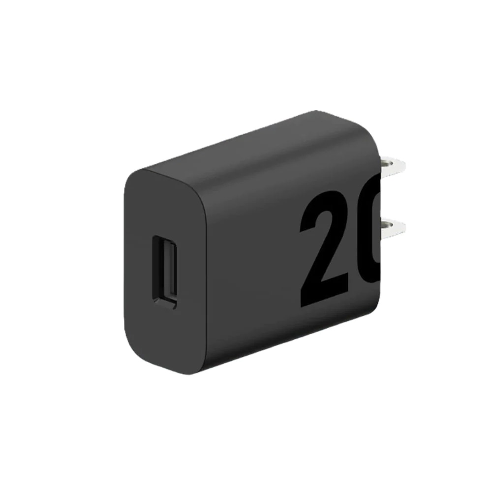 Cargador Turbo 20w De Pared + Cable Tipo C Motorola Negro
