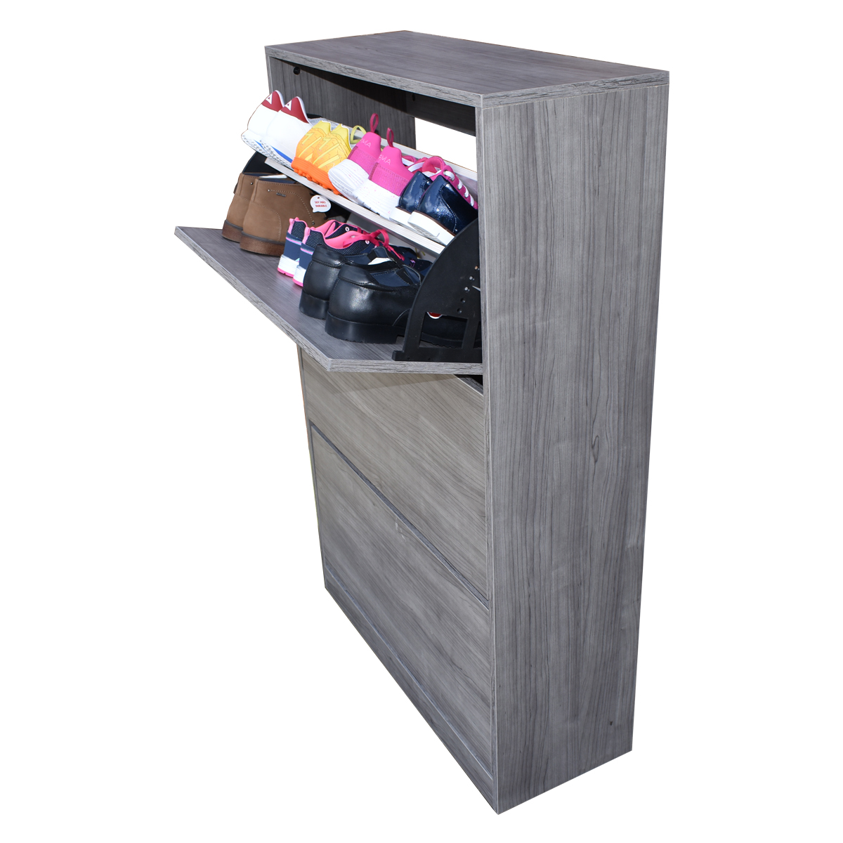 Organizador De Zapatos Hogare, Mueble Zapatero Madera, Venecia Inteligente y  Moderno Gris Storm