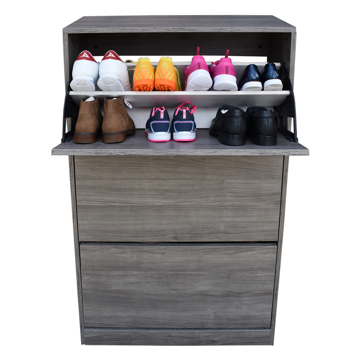 Organizador De Zapatos Hogare, Mueble Zapatero Madera, Venecia Inteligente y  Moderno Gris Storm