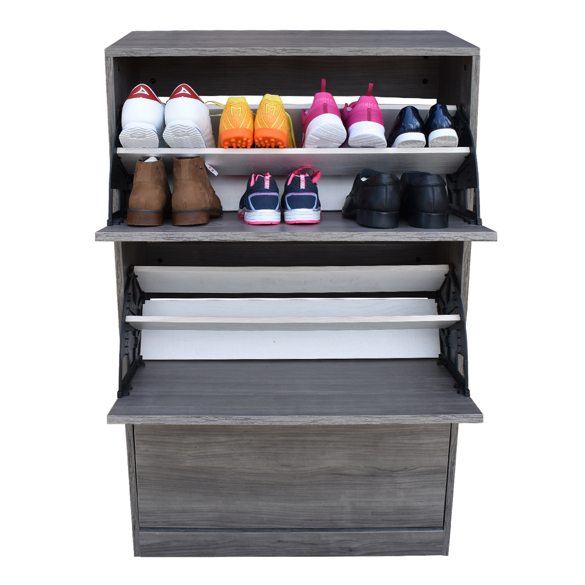 Organizador De Zapatos Hogare, Mueble Zapatero Madera, Venecia Inteligente y  Moderno Gris Storm