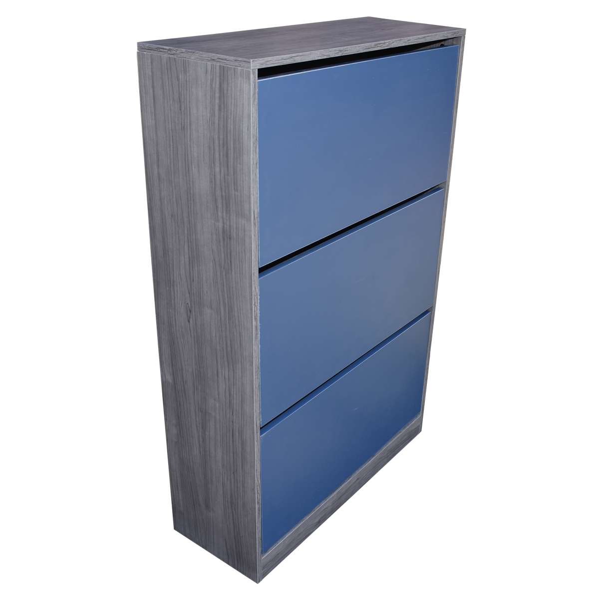 Organizador De Zapatos Hogare, Mueble Zapatero Madera, Venecia Moderno y Elegante Gris Azul