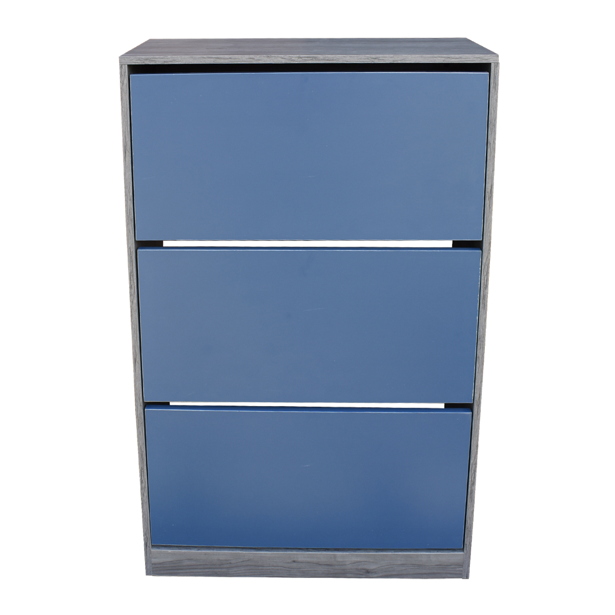 Organizador De Zapatos Hogare, Mueble Zapatero Madera, Venecia Moderno y Elegante Gris Azul