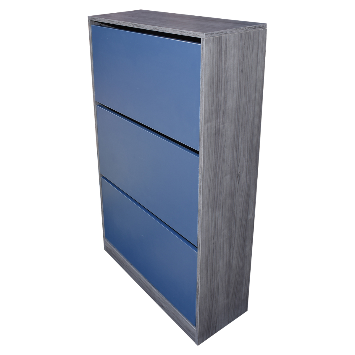 Organizador De Zapatos Hogare, Mueble Zapatero Madera, Venecia Moderno y Elegante Gris Azul