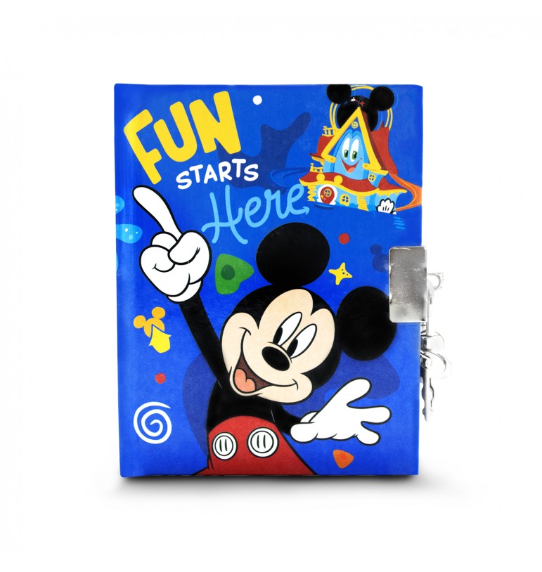 Mini libreta diario para niños Mickey mouse Disney con plumones