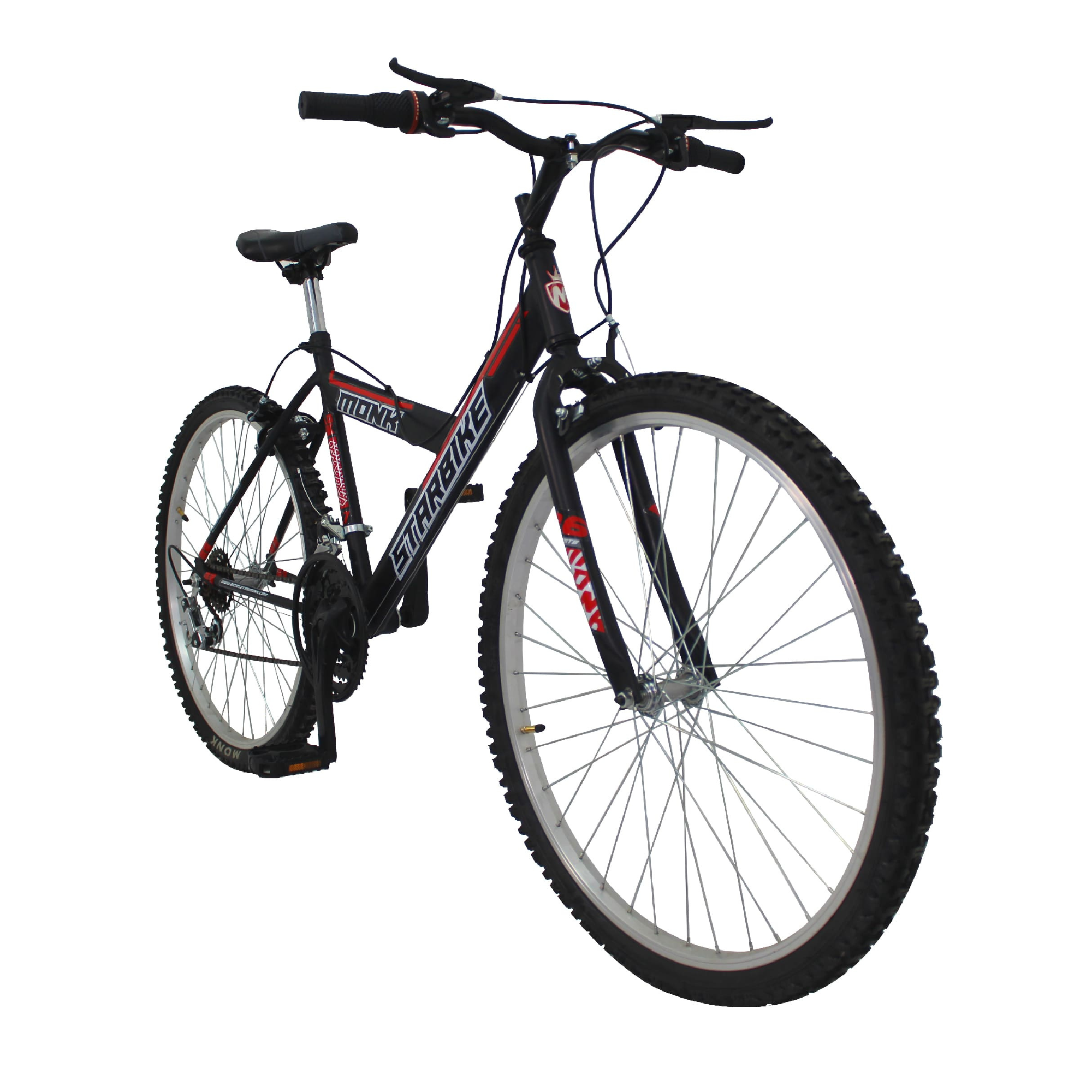 Bicicleta Montaña Rodada 26 18 Velocidades Monk StarBike 2.1 Negro Rojo