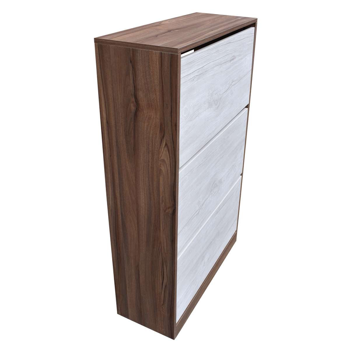 Organizador De Zapatos Hogare, Mueble Zapatero Madera, Venecia Minimalista y Resistente Parota Blanco