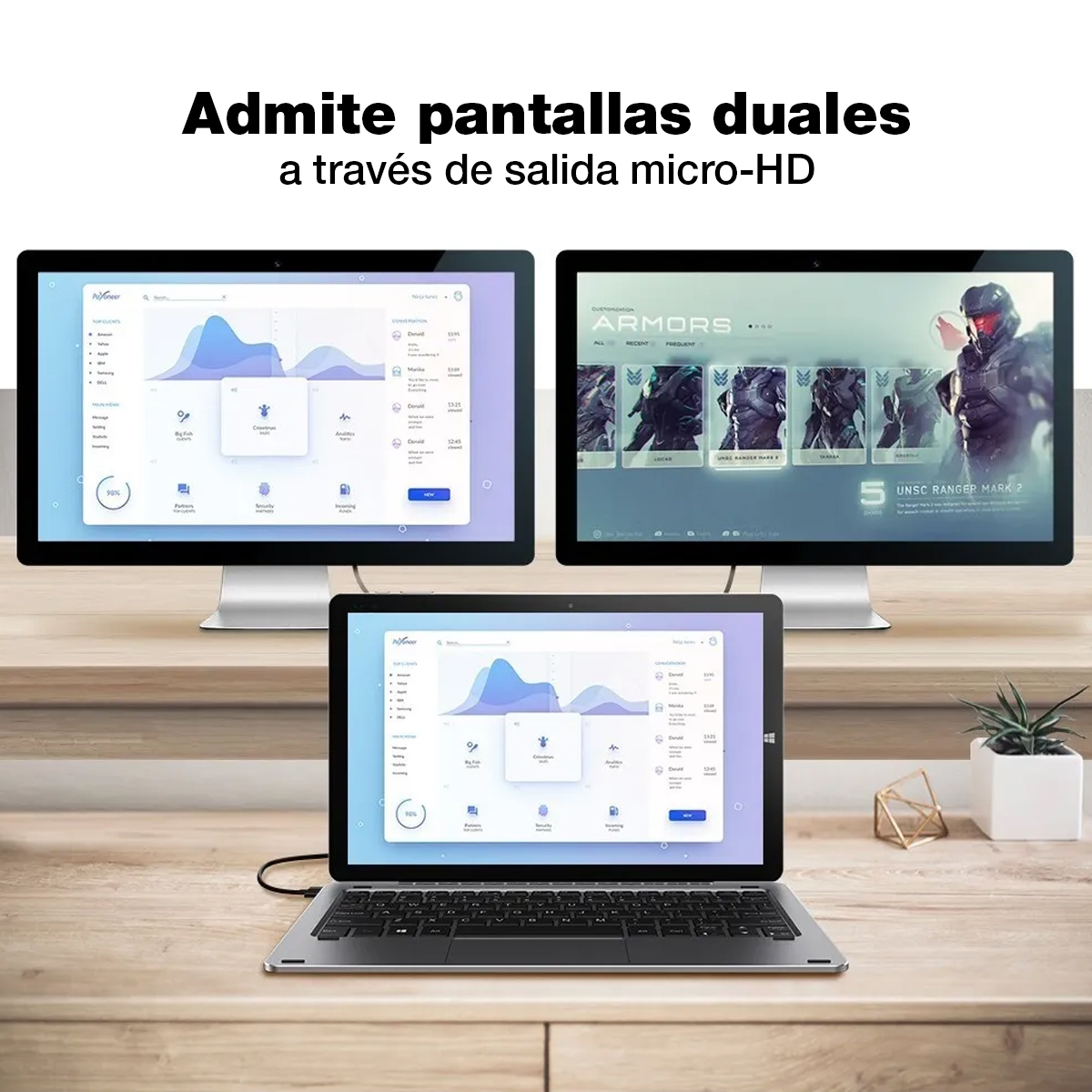 Tableta CHUWI Hi10 X 10.1" 2en1 con Windows 6 GB RAM + 128 GB con Kit de Teclado y Stylus Pen incluidos