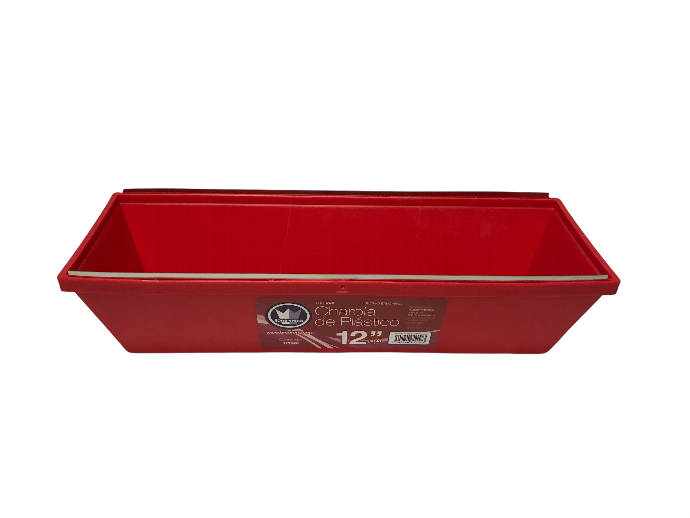 Charola De Plástico Roja 12 Pulgadas Marca Corona TR0908