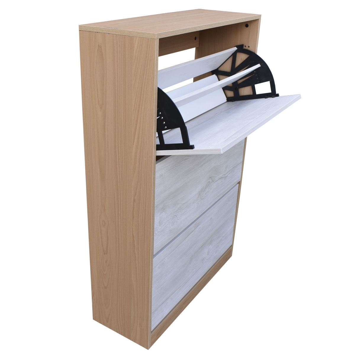 Organizador De Zapatos Hogare, Mueble Zapatero Madera, Venecia Elegante  y Minimalista Roble Blanco