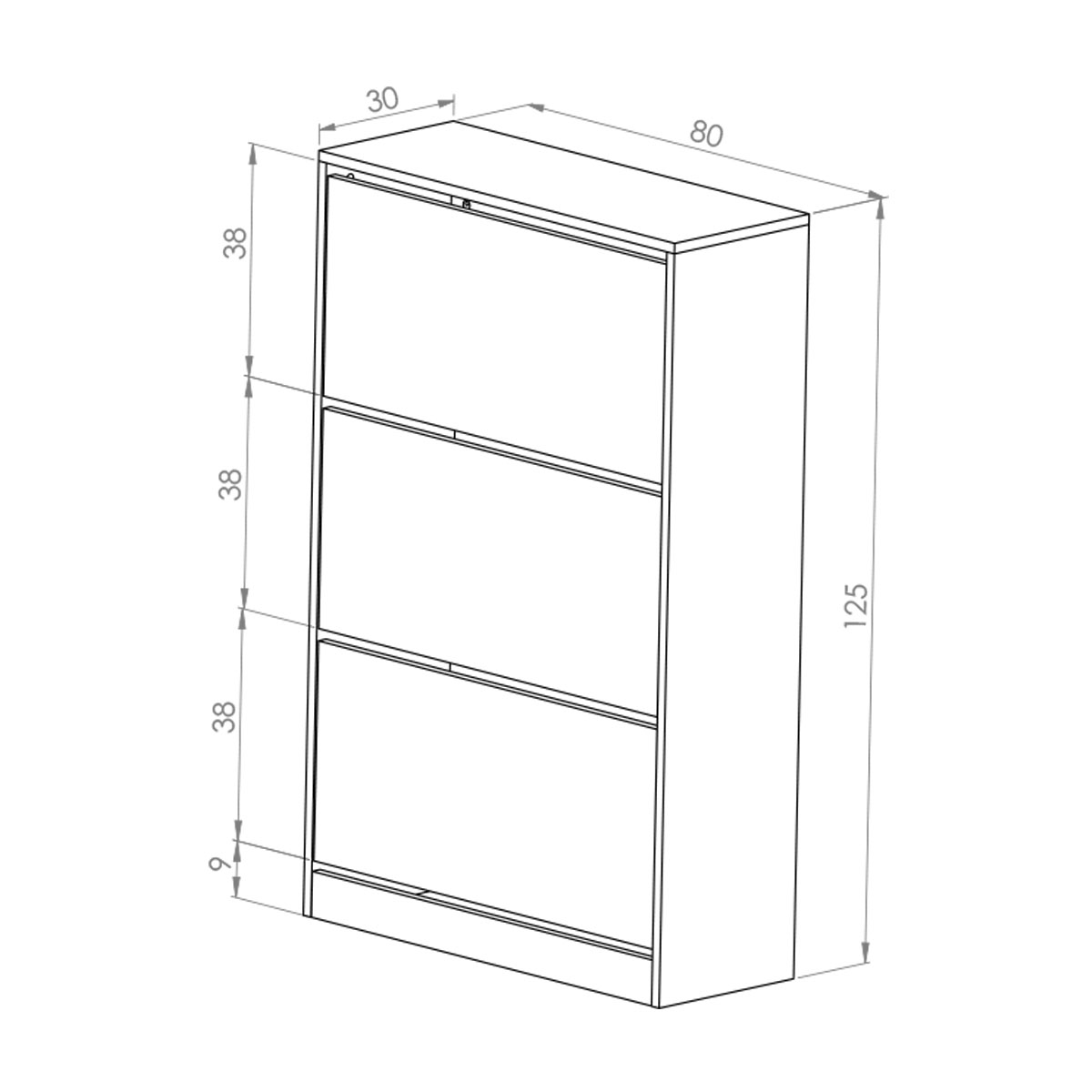 Organizador De Zapatos Hogare, Mueble Zapatero Madera, Venecia Elegante  y Minimalista Roble Blanco