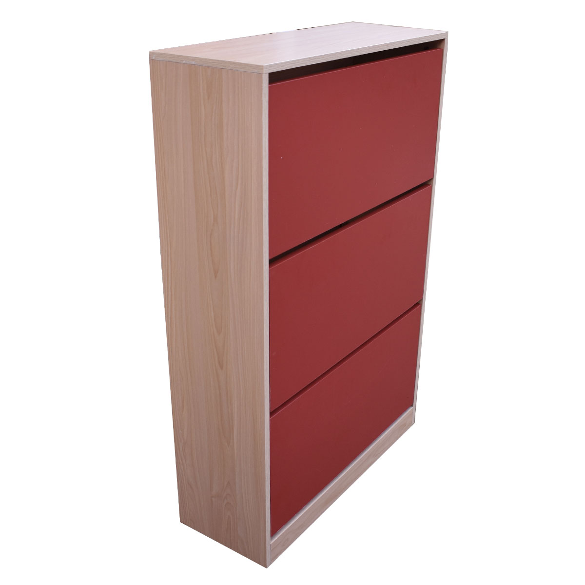 Organizador De Zapatos Hogare, Mueble Zapatero Madera, Venecia Practico Y Moderno Roble Rojo